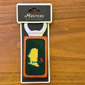 Masters Green and Yellow Needlepoint Bottle Opener